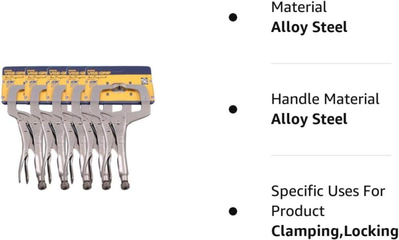 2 ensembles de 5 / Pince Vise Grip 11R 11 » C avec verrouillage à pointe régulière, pinces à libération facile | Pinces-étaux et Pinces de Blocage