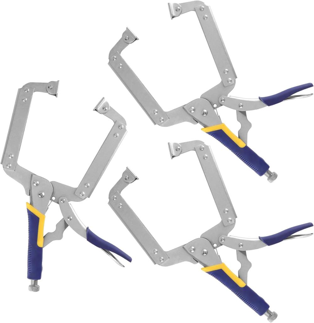 3 Pcs Pince C de 14 pouces avec verrouillage, Pince C de soudage robuste avec patins pivotants, Pince de verrouillage Vise Grip pour le travail du bois, la soudure, la construction | Pinces-étaux et Pinces de Blocage