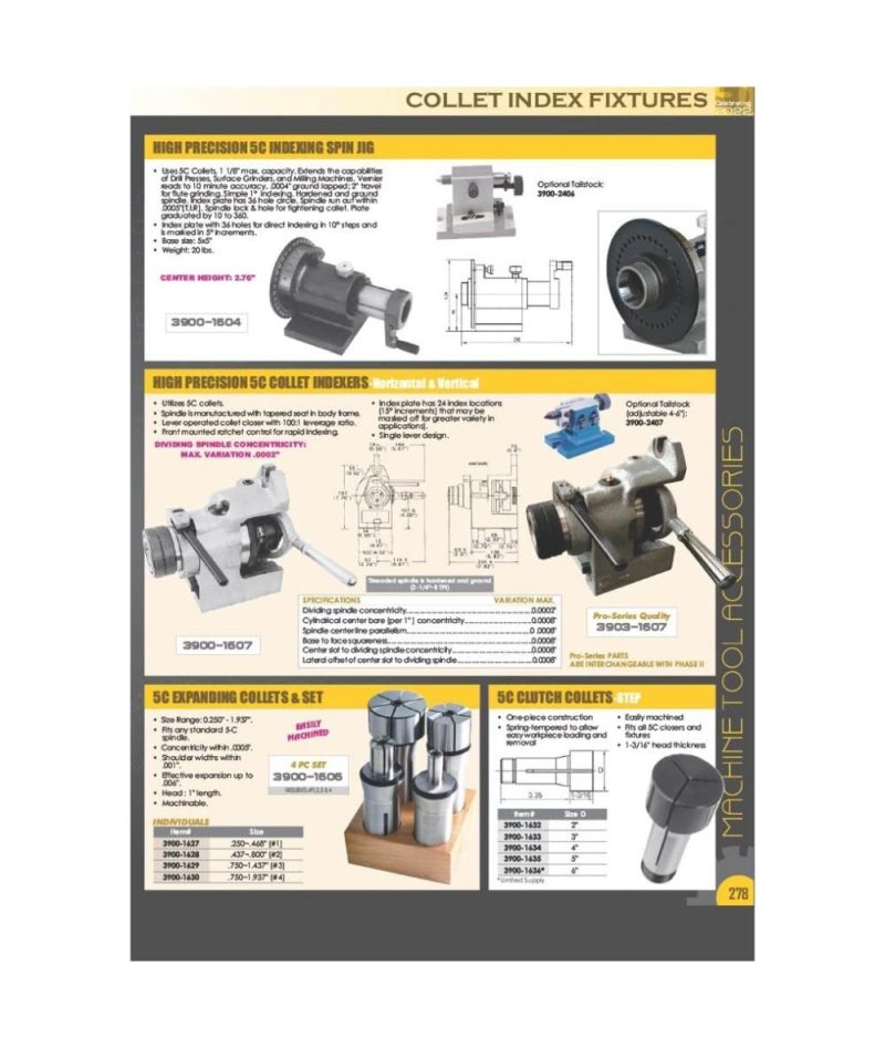 3900-1137 5C Mandrin rond, 5/8" | Collets