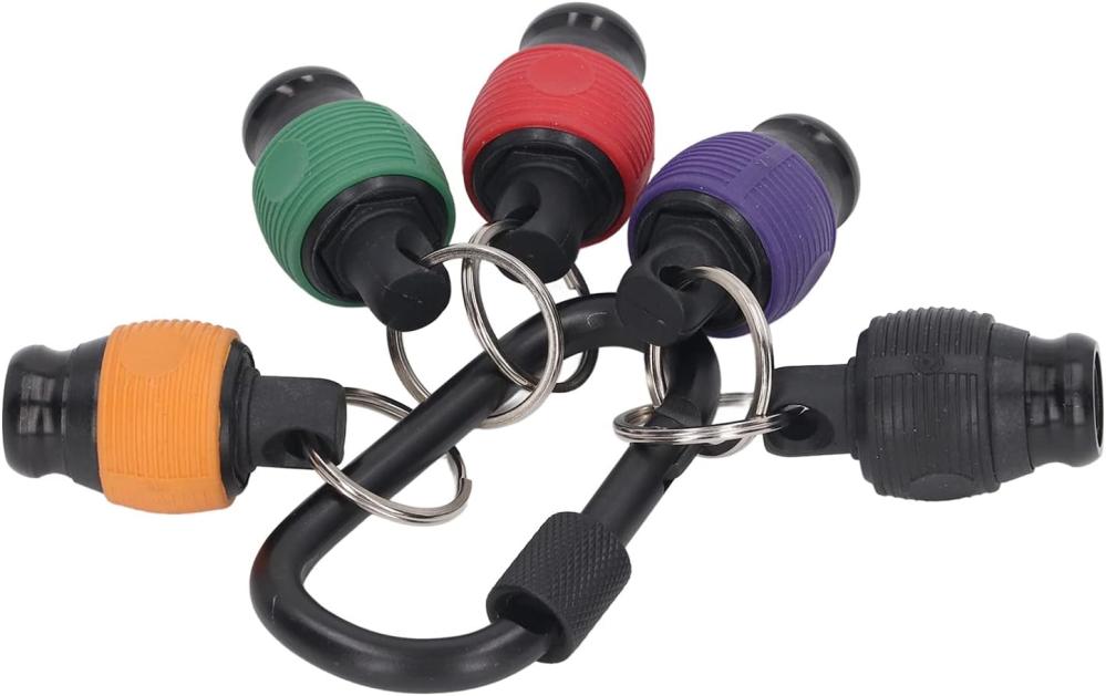 6Pcs Porte-embouts de tournevis, porte-clés à douille 1/4 pouce, outil porte-clés léger et portable pour forets – Porte-embout de perceuse à changement rapide facile pour rénovation et maintenance | Verseurs à Embouts Multiples