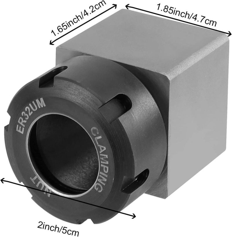 Bloc de mandrin à pince Er 32, support de bloc de mandrin à ressort en acier dur à installation rapide avec écrou de mandrin pour outil de fraisage CNC, carré. | Collets