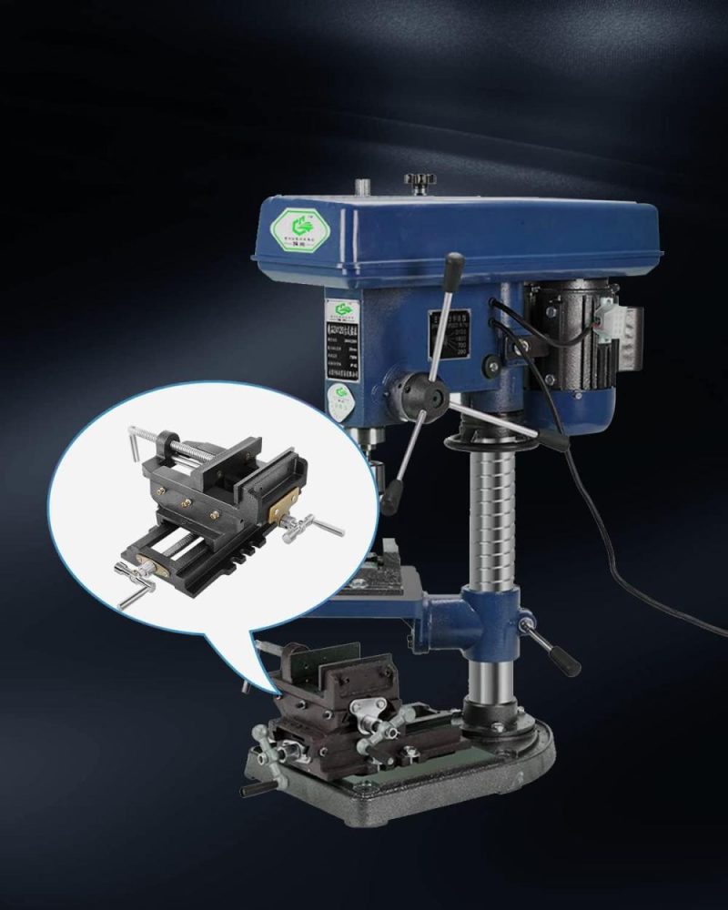 Étau à glissière croisée de 6 pouces pour perceuse à colonne, largeur de mâchoire de 6 pouces, ouverture maximale de mâchoire de 6,1 pouces, étau de montage sur banc à vis à deux voies, outil de serrage pour machine de fraisage CNC en bois. | Étaux