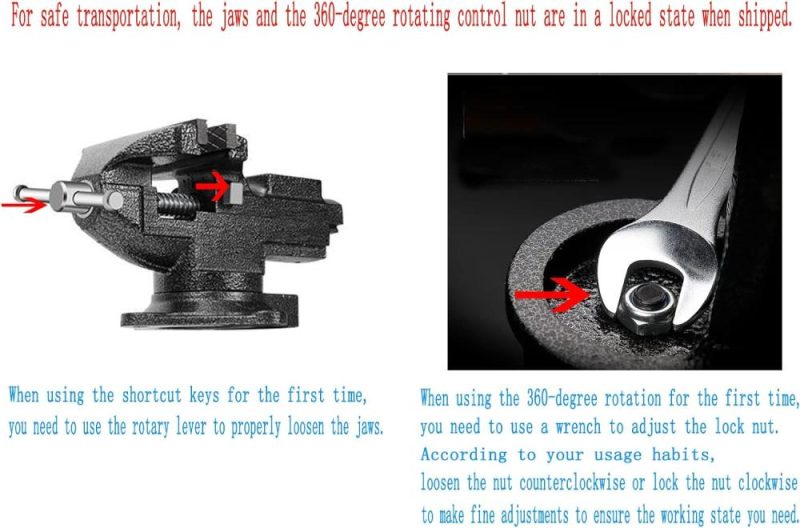 Étau combiné à double usage ou étau de table, mâchoire multifonctionnelle, rotation universelle à 360°, étau de travail à pince avec réglage rapide, 3,3" noir | Étaux