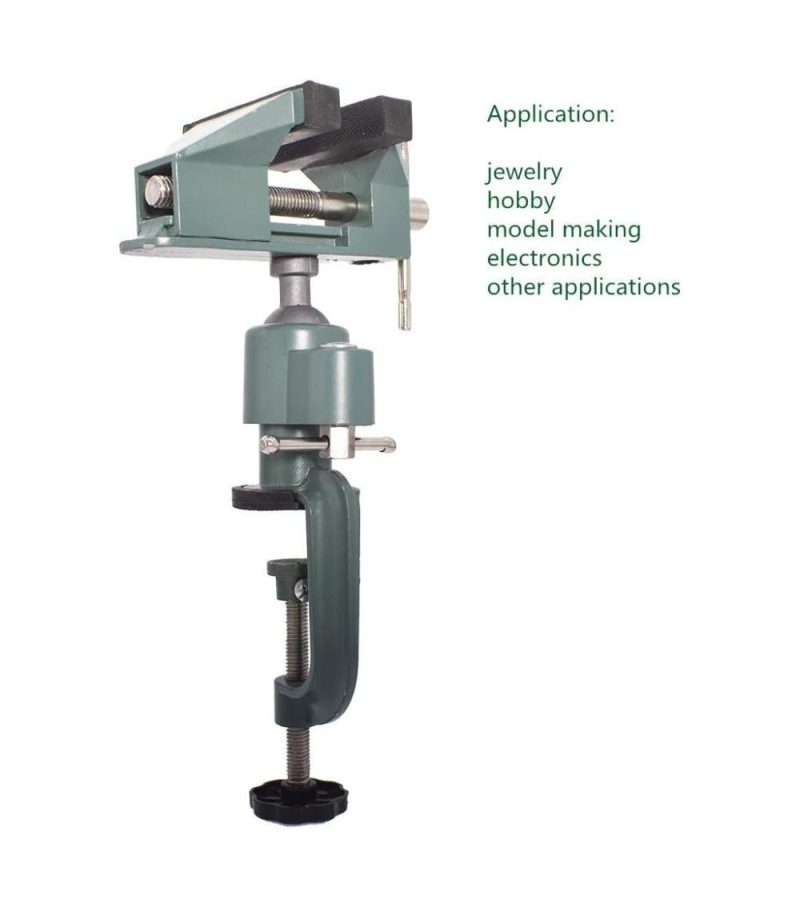 Étau de banc universel en aluminium de 3" avec rotation à 360 degrés, idéal pour maintenir de petites pièces dans les domaines de la bijouterie, des loisirs, de la modélisation, de l’électronique et plus encore. | Étaux