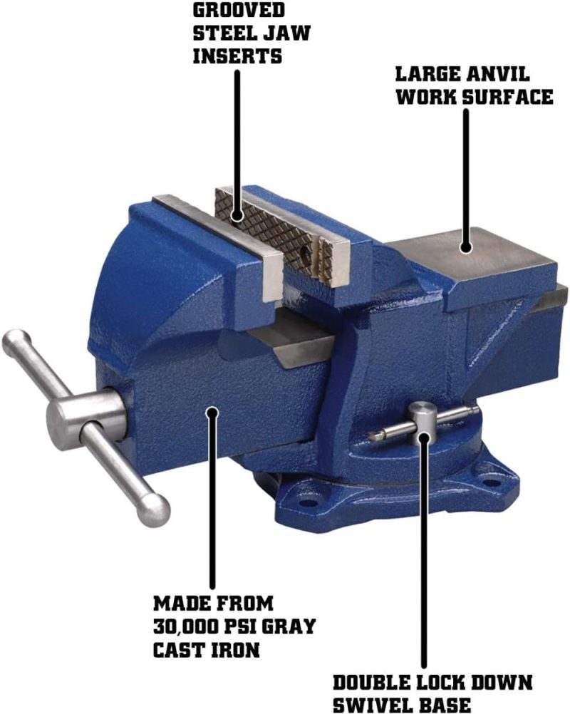 Étau de travail polyvalent, largeur de mâchoire de 4", ouverture maximale de mâchoire de 3", profondeur de 2-1/4" (11104) | Étaux