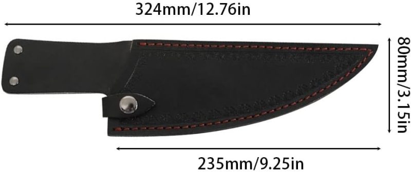 Étui en cuir pour couteau, étui pour tête de couteau de 8 pouces, fourreau de protection pour couteau de cuisine avec boucle de ceinture pour camping, barbecue, chasse. | Étuis de Couteaux