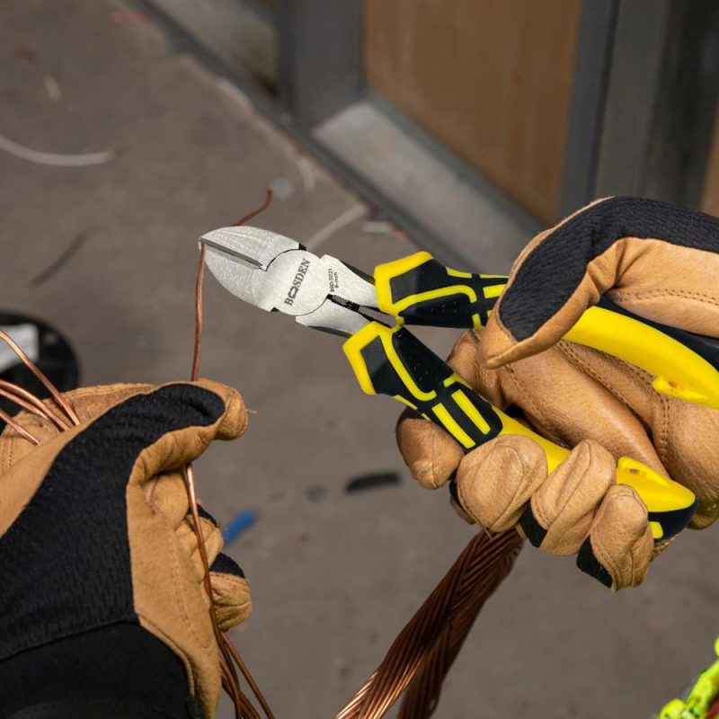 Cisailles latérales de 6 pouces, pinces coupantes diagonales, coupe-fils de précision, pinces coupantes à ressort pour le travail du fil, plastique et découpe florale. | Pince à Découper Sur le Côté