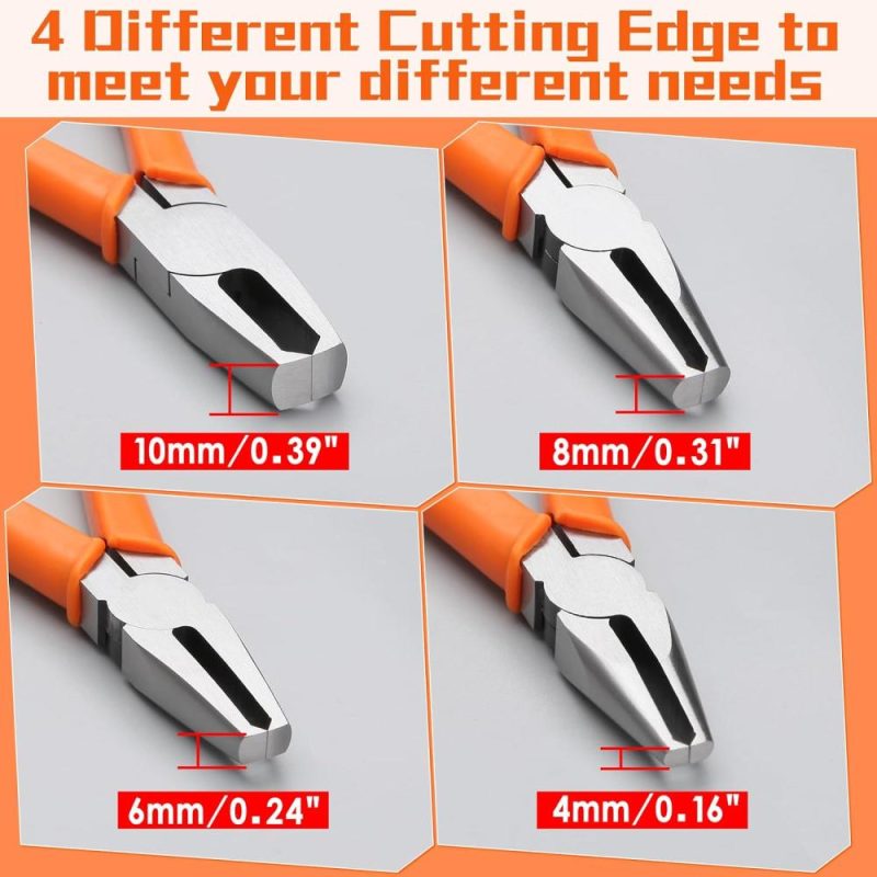 Ciseaux à découper transversaux Smt/Smd, pinces à couper latérales, cutter à angle avant de 90 degrés avec une lame, coupeurs à nez plat extra longs avec une lame de 0,39 pouces pour les espaces étroits. | Pince à Découper Sur le Côté