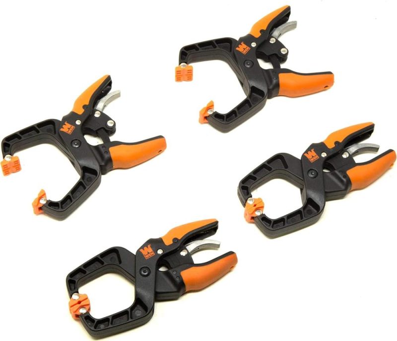 Clamps à main à cliquet à libération rapide Clh151 avec ouverture de mâchoire de 1,5 pouce et gorge de 1,5 pouce, pack de 4 | Pinces