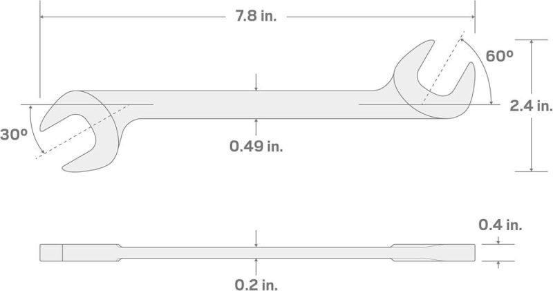 Clé à molette à tête angulaire de 18 mm | Wae84018 | Fabriqué aux États-Unis | Ouvertes