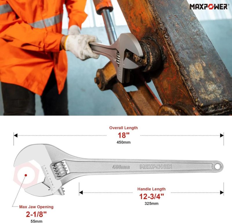 Clé à molette réglable de 18 pouces | Clé à Molette