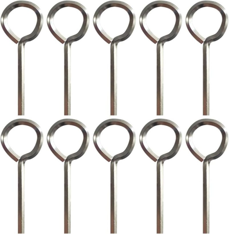 Clé hexagonale standard de 1/8" avec boucle complète, clé Allen pour porte pour dispositifs de sortie de panique à barre de poussée, métal solide – 10 paquets | Clé Hexagonale