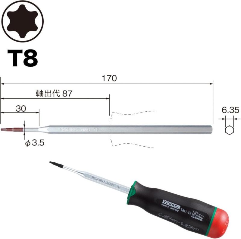 Conducteur de couple Bessel Sakawajiku Btx08 Btx08 | Verseurs à Embouts Multiples