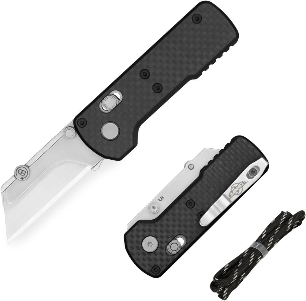 Couteau utilitaire pliant Otacle U1, cutter à changement rapide avec verrouillage sur rail, couteau rasoir EDC avec clip de poche pour bureau, usine | Couteaux