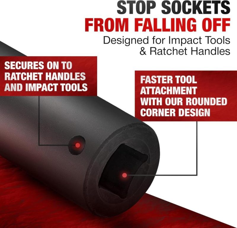 Douille à choc profonde de 25 mm avec entraînement 1/2 pouce – conception à 6 points anti-arrondi, acier CrV traité thermiquement, métrique | Douilles à Entraînement Individuel