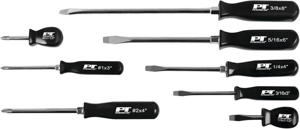 Ensemble de 8 tournevis professionnels W901S | Verseurs à Embouts Multiples