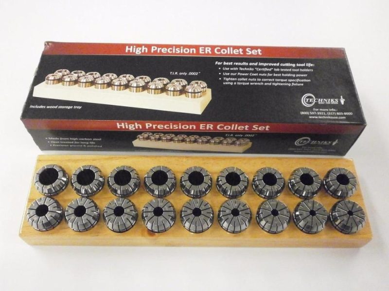 Ensemble de pinces ER32 de super précision de 18 pièces 7/32" – 3/4" X 1/32 .0002" CNC | Collets