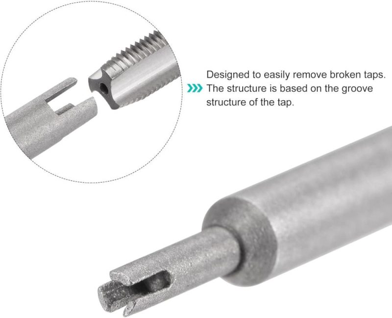 Extracteurs de tarauds M3 / 5# (métrique/pouce), outil de retrait de taraud à vis cassée ou dénudée à 3 cannelures en acier au carbone haute teneur. | Extracteurs de Tarauds