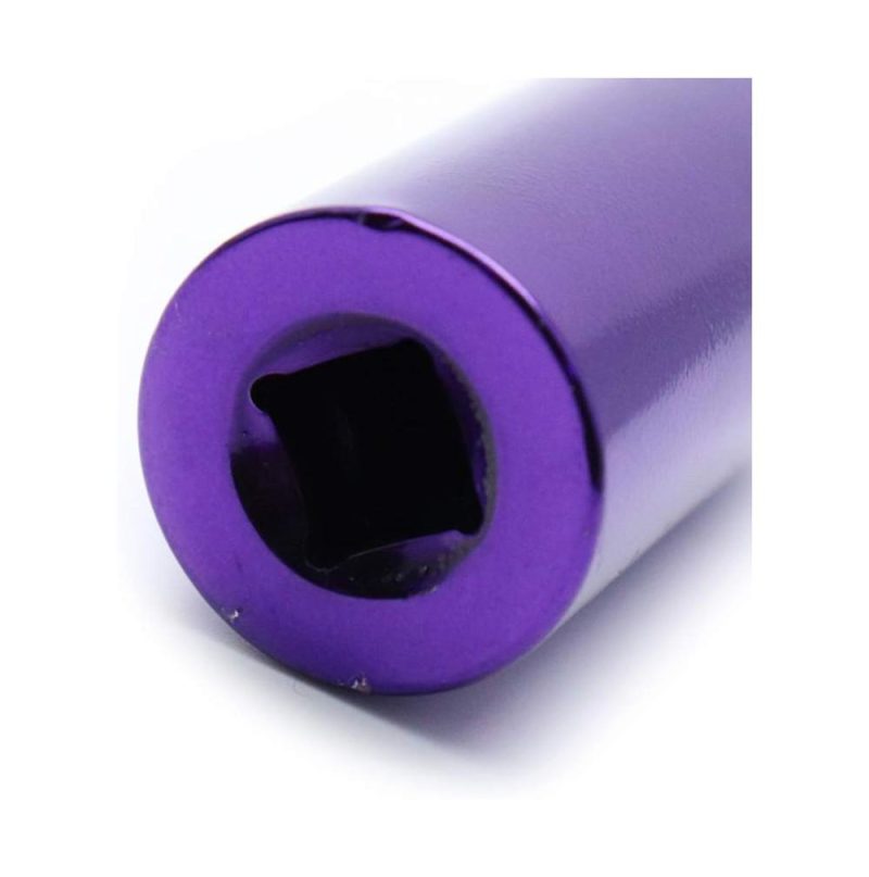 Jeu de douilles universelles, professionnel 7 mm-19 mm / 1/4"-3/4" jeu de douilles à cliquet avec adaptateur pour perceuse électrique, violet | Clé à Douille