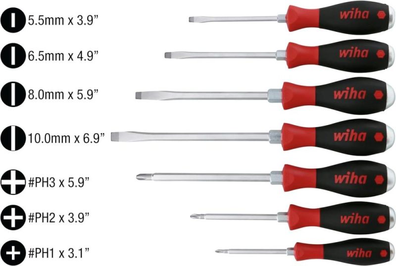 Jeu de tournevis 53097, fente et cruciforme, extra robuste, 7 pièces | Sets de Tournevis