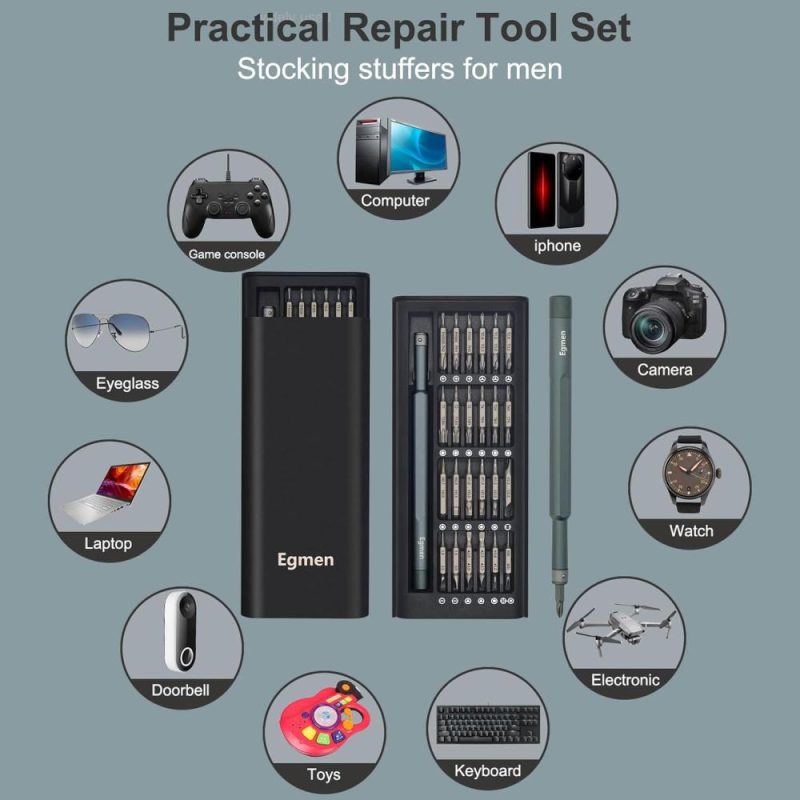 Jeu de tournevis de précision, 49 en 1 petit jeu de tournevis, ensemble de mini tournevis magnétiques avec étui, kit d’outils de réparation pour PC, ordinateur, lunettes, Macbook, PS5, PS4, montre, tablette, Xbox, électronique. | Sets de Tournevis