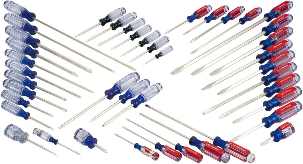 Jeu de tournevis, Phillips, fente, Torx, poignée en acétate, 42 pièces (Cmht65300) | Sets de Tournevis