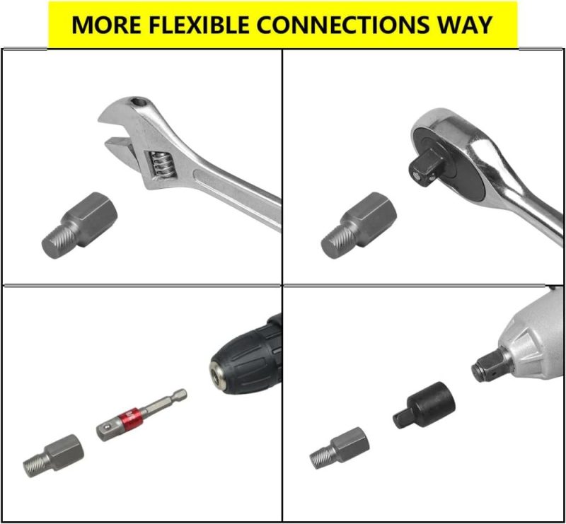 Jeu d’extracteurs de vis de 14 pièces, extracteur de boulons multi-splines de 3/8 pouces, pour retirer des vis, boulons et goujons cassés. | Extracteurs de Tarauds