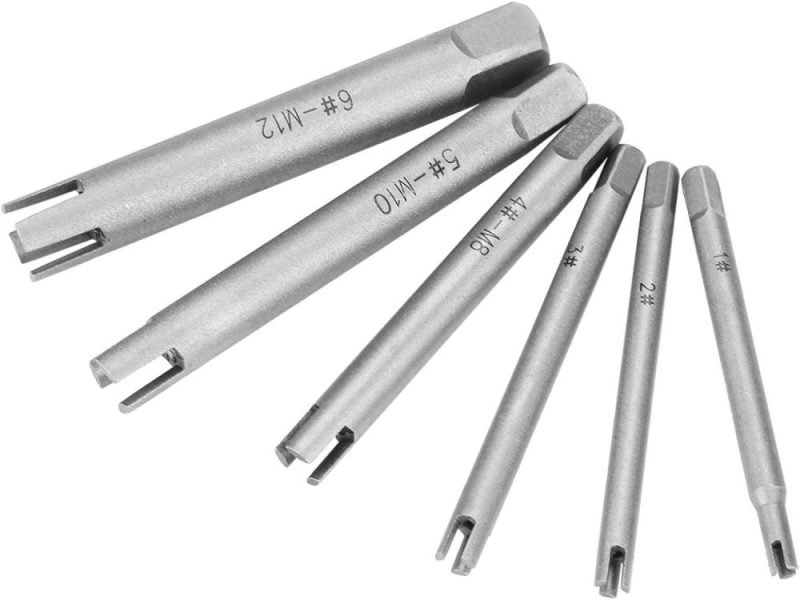 Kit d’extraction de vis Fafeicy Steel Broken Head Taps, ensemble de six pièces pour retirer les vis dénudées (#A 108G/3.8Oz) | Extracteurs de Tarauds