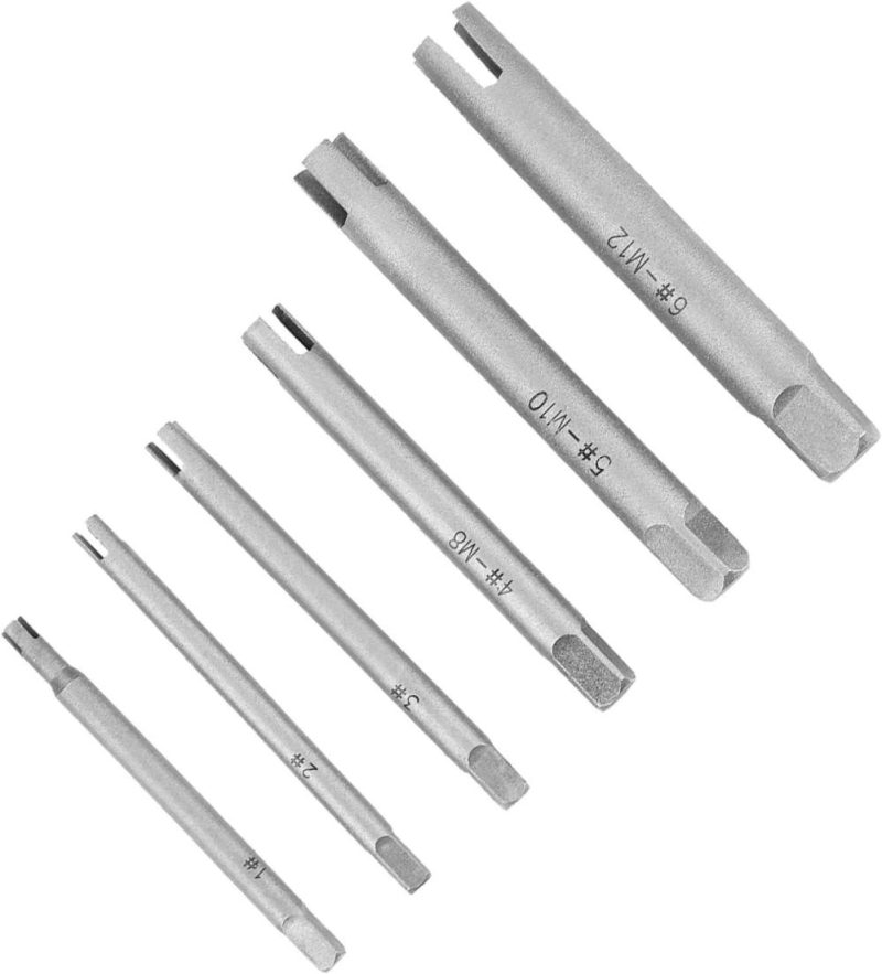 Kit d’extraction de vis Fafeicy Steel Broken Head Taps, ensemble de six pièces pour retirer les vis dénudées (#A 108G/3.8Oz) | Extracteurs de Tarauds