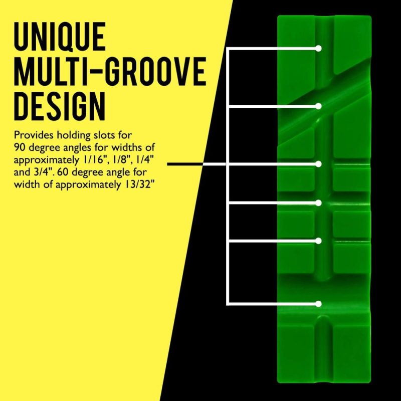 Mâchoires douces pour étaux / Plaques de mâchoire d’étau – Magnétiques – Longueur de 4,5 pouces, design multi-grooves, couvertures en caoutchouc TPU durables – Conviennent à une large gamme d’étaux et de blocs (4, 5, 6 pouces) | Étaux