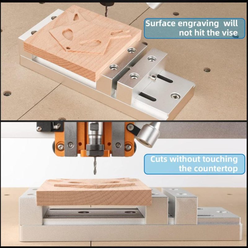 Mini étau de travail à profil bas pour table de travail pour 3018, Masuter, Masuter Pro, 4040-Xe, Xe-Pro, machine CNC Wm-3020. | Étaux