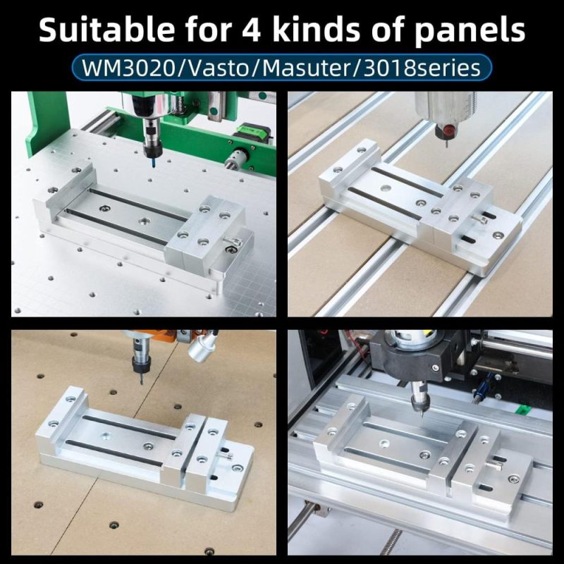 Mini étau de travail à profil bas pour table de travail pour 3018, Masuter, Masuter Pro, 4040-Xe, Xe-Pro, machine CNC Wm-3020. | Étaux