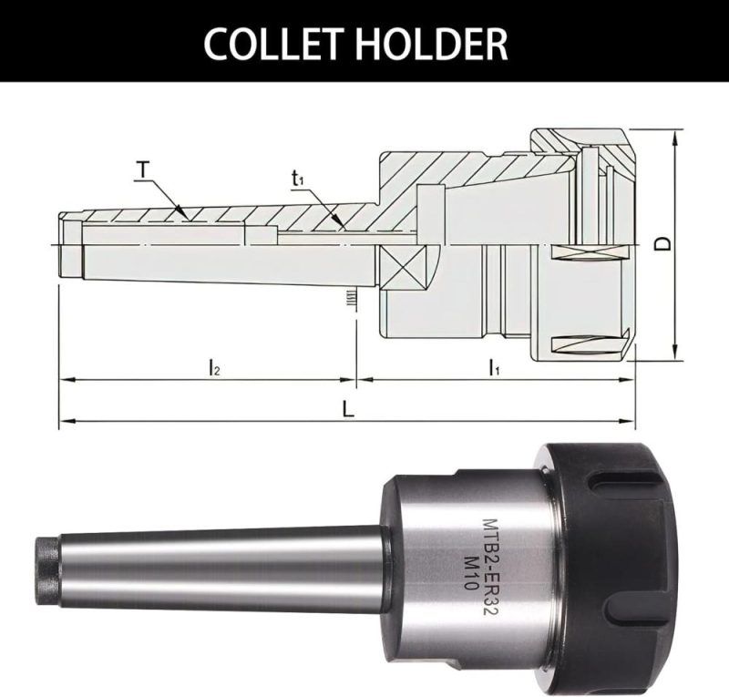 Mt2 Er32Um M10 Morse Cone Collet Mandrin Outil Porte-outil | Collets