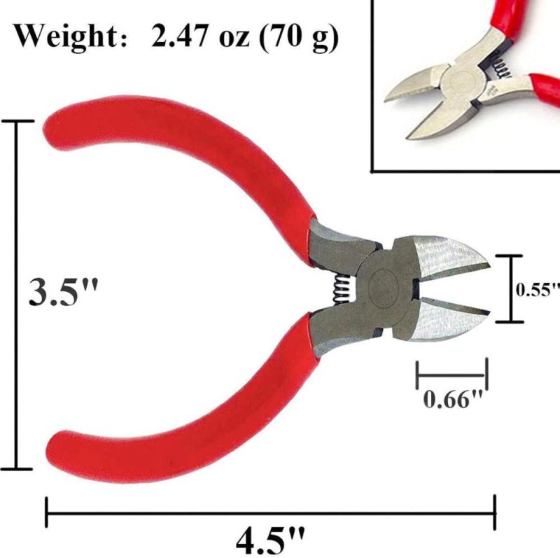 Pack de 4 pinces coupantes diagonales de 4,5" | Pince à Découper Sur le Côté