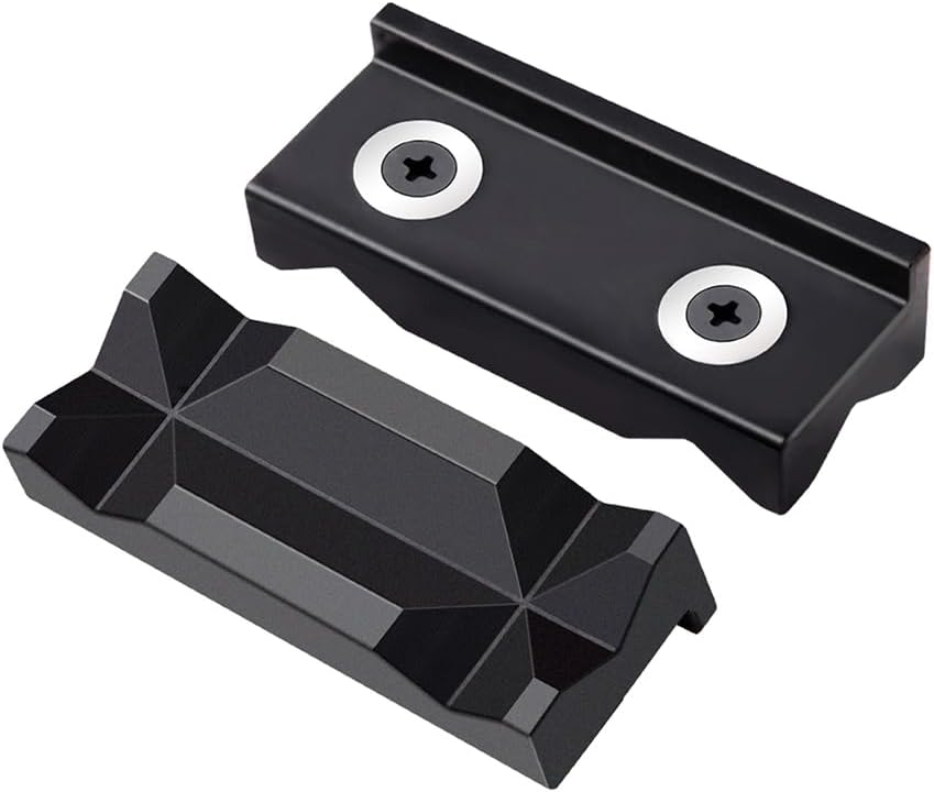 Patin de mâchoire de vise en nylon de 4", patin réversible magnétique, couverture douce pour mâchoires de vice, adapté pour la protection de la bouche de vise multi-usages professionnelle à brancher sur tout vise en métal de bureau, noir. | Étaux