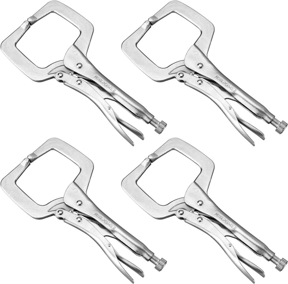 Pince C verrouillable de 11 pouces, pince C robuste avec embout standard pour le soudage – Pack de 4 | Pinces-étaux et Pinces de Blocage