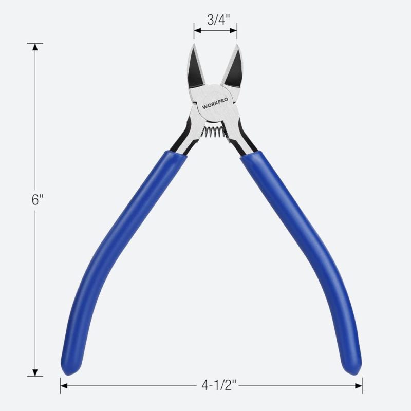 Pince coupante à fil 2 pièces, coupe à ras de 6 pouces, pinces de coupe latérales à ressort, coupeurs diagonaux tranchants pour l’artisanat, la fabrication de bijoux, l’électronique. | Pince à Découper Sur le Côté