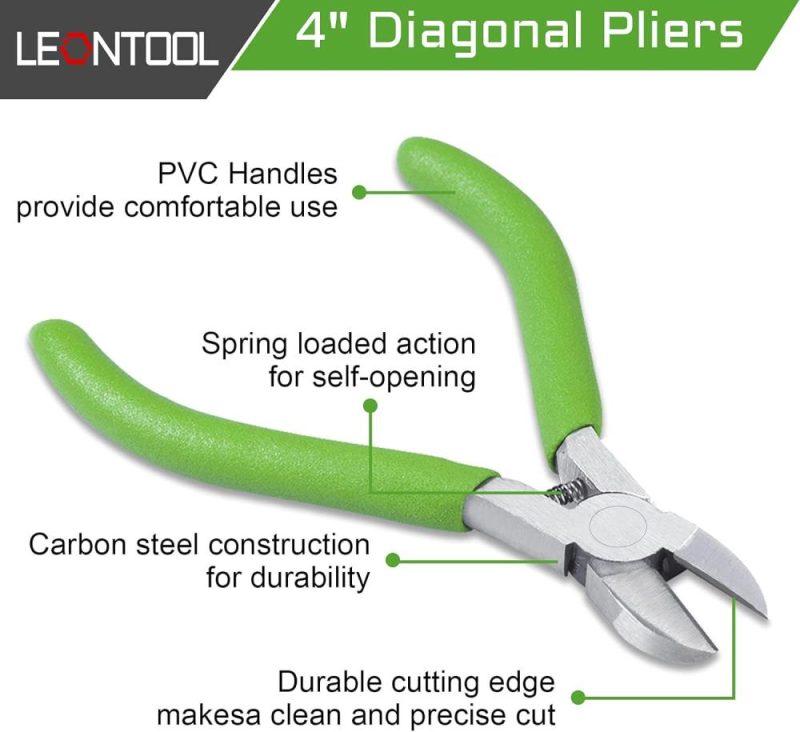 Pince coupante diagonale de précision 4 pouces, coupe-fils diagonaux, petites pinces à couper à fleur, ciseaux à fil à ressort pour la fabrication de bijoux, coupe des attaches en plastique. | Pince à Découper Sur le Côté