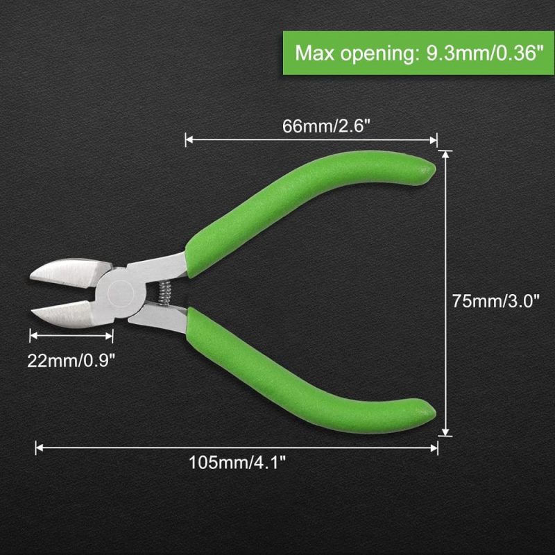 Pince coupante diagonale de précision 4 pouces, coupe-fils diagonaux, petites pinces à couper à fleur, ciseaux à fil à ressort pour la fabrication de bijoux, coupe des attaches en plastique. | Pince à Découper Sur le Côté