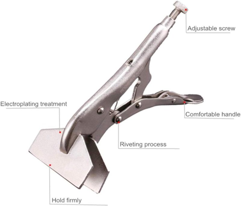Pinces à verrouillage réglables résistant à l’usure tête plate étau pinces à verrouillage prise multifonction pinces de soudage outils à main (8 pouces) | Pinces-étaux et Pinces de Blocage