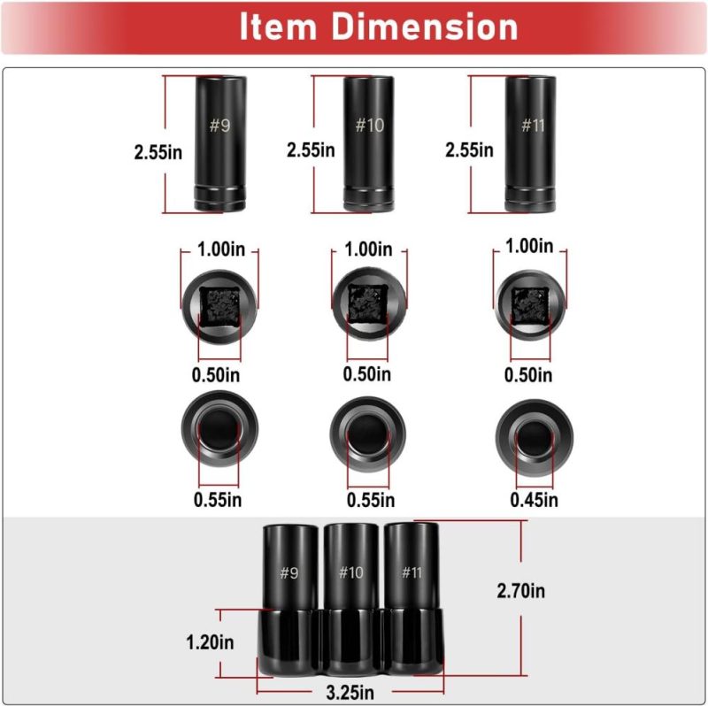 Set de douilles à taraud 3 pièces 70940 1/2" pour tarauds standard Mcti fractionnels 5/8", 11/16", 3/4", Remplacer# 70940 | Sets de Tarauds et de Matrices