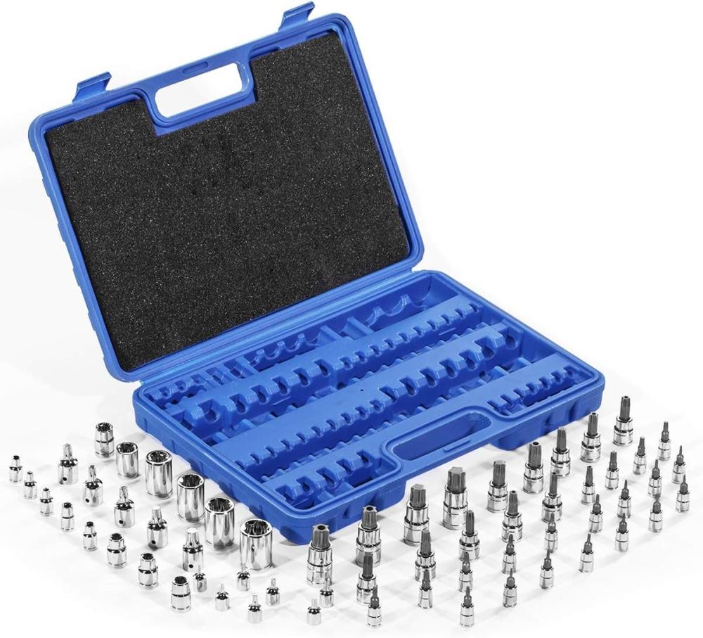 Set de douilles Torx maître de 60 pièces et douilles Torx externes, ensemble complet suprême de couple tout-en-un | Douilles à Entraînement Individuel