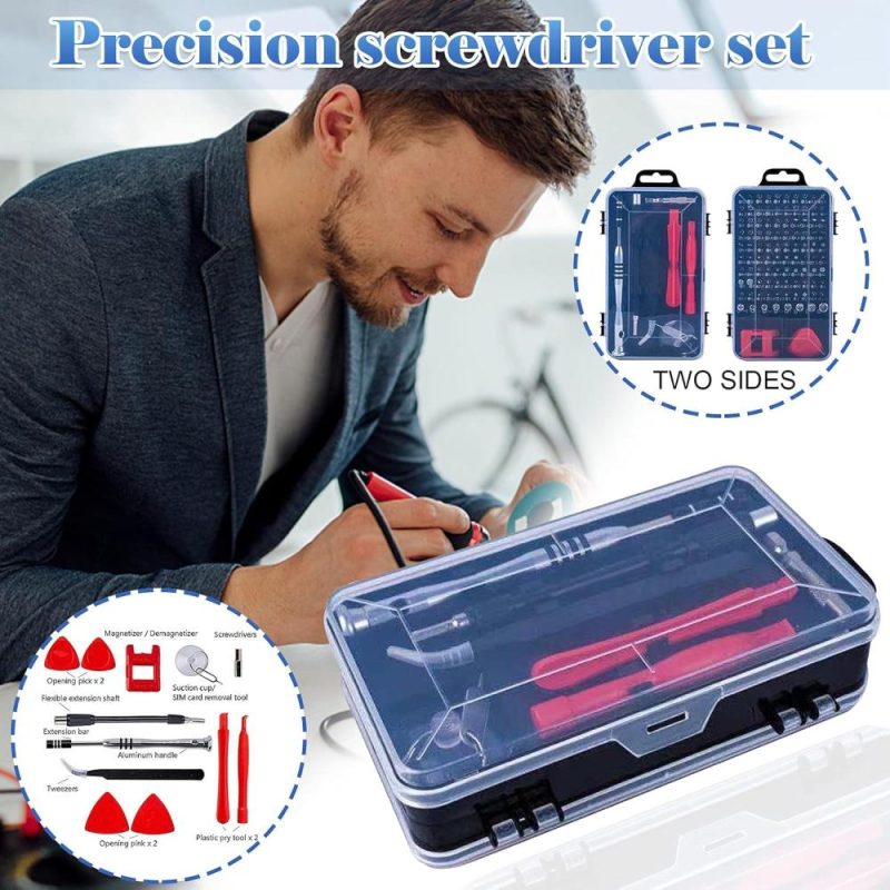 Set de tournevis de précision 112 en 1 avec 98 embouts, kit de conducteur magnétique, outil professionnel de réparation électronique pour réparer ordinateur, PC, portable, tablette, console de jeu (Mr) | Verseurs à Embouts Multiples