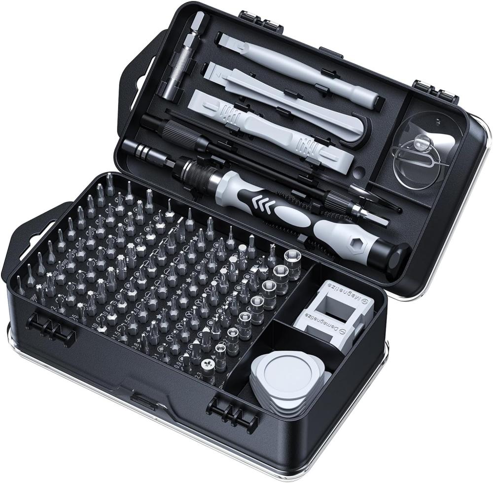 Set de tournevis de précision 115 en 1, [Super Durable] Mini Kit d’outils de réparation magnétique professionnel, Petit tournevis pour téléphone, ordinateur, montre, ordinateur portable, Macbook, lunettes, électronique. | Sets de Tournevis