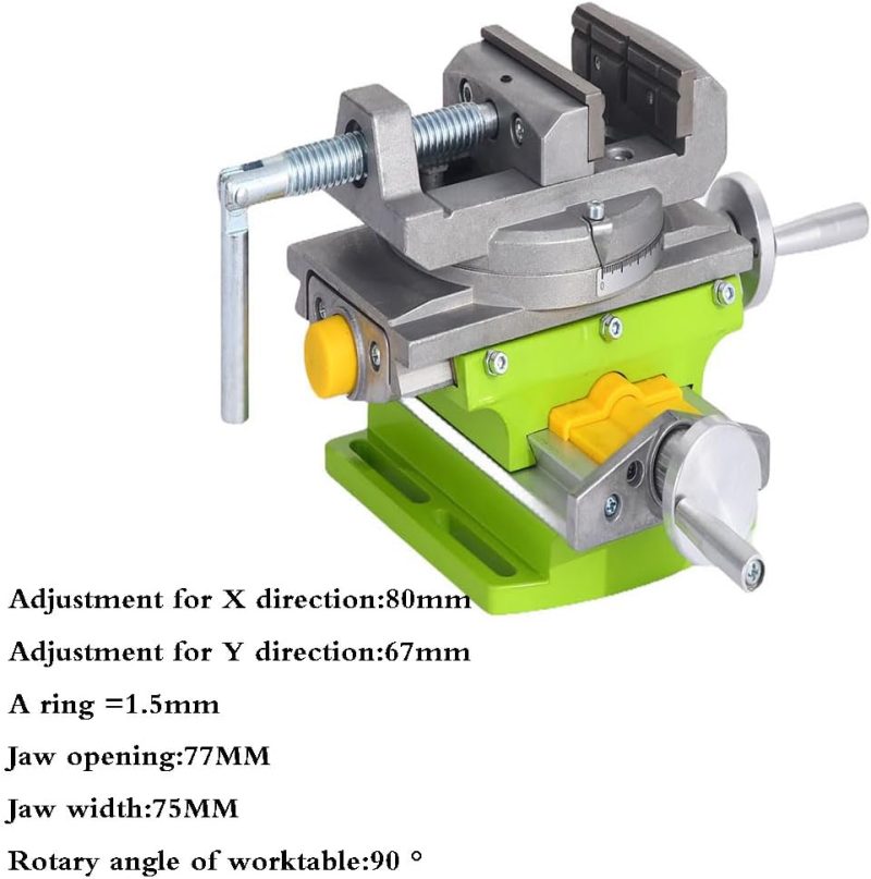 Table rotative 90 ° 3" étau de perceuse à colonne à glissière croisée horizontal précision machine de fraisage perçage lecture vernier fraisage perçage alésage | Étaux