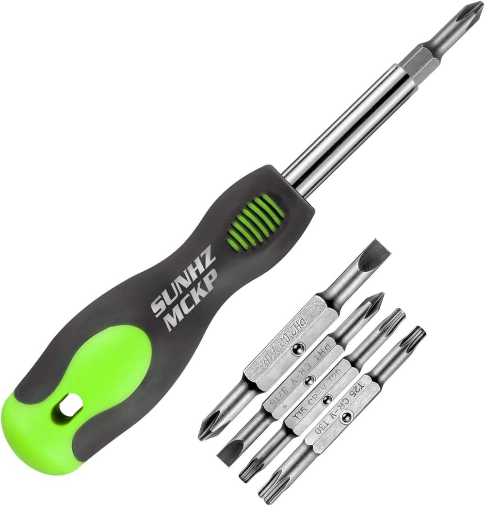 Tournevis 8 en 1, ensemble de tournevis portable multi-usages, embouts haute résistance, Phillips, fente, Torx, adapté pour les outils de réparation extérieurs et quotidiens, outils à main pratiques. | Tournevis