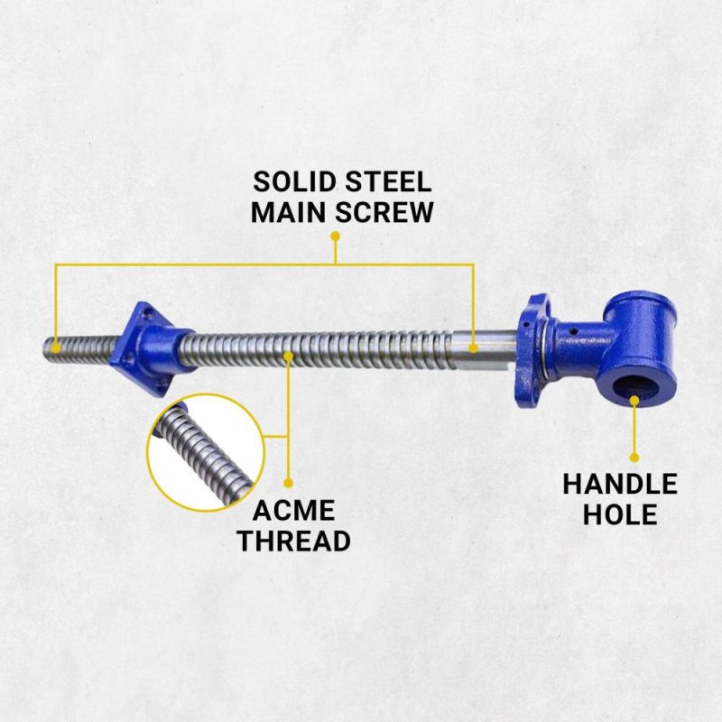 Vis Y18Ss Vise | Outil de Vissage DIY de 18 Pouces | Vis Principale en Acier Solide avec Construction en Fonte, Bleu Métallique | Étaux