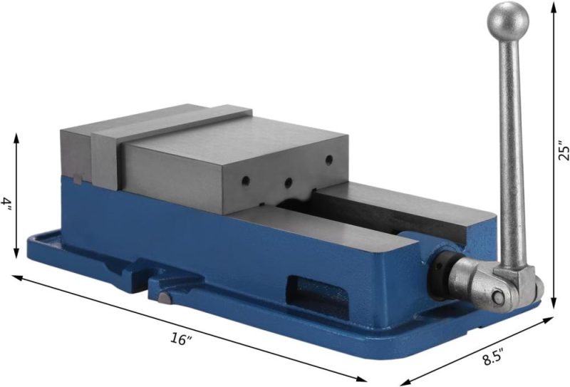 Vise de fraisage de précision Accu Lock Down de 6 pouces, étau de perceuse à colonne avec une largeur de mâchoire de 6 pouces, étau de fraisage pour machine à percer, pince de banc (6 ») | Étaux