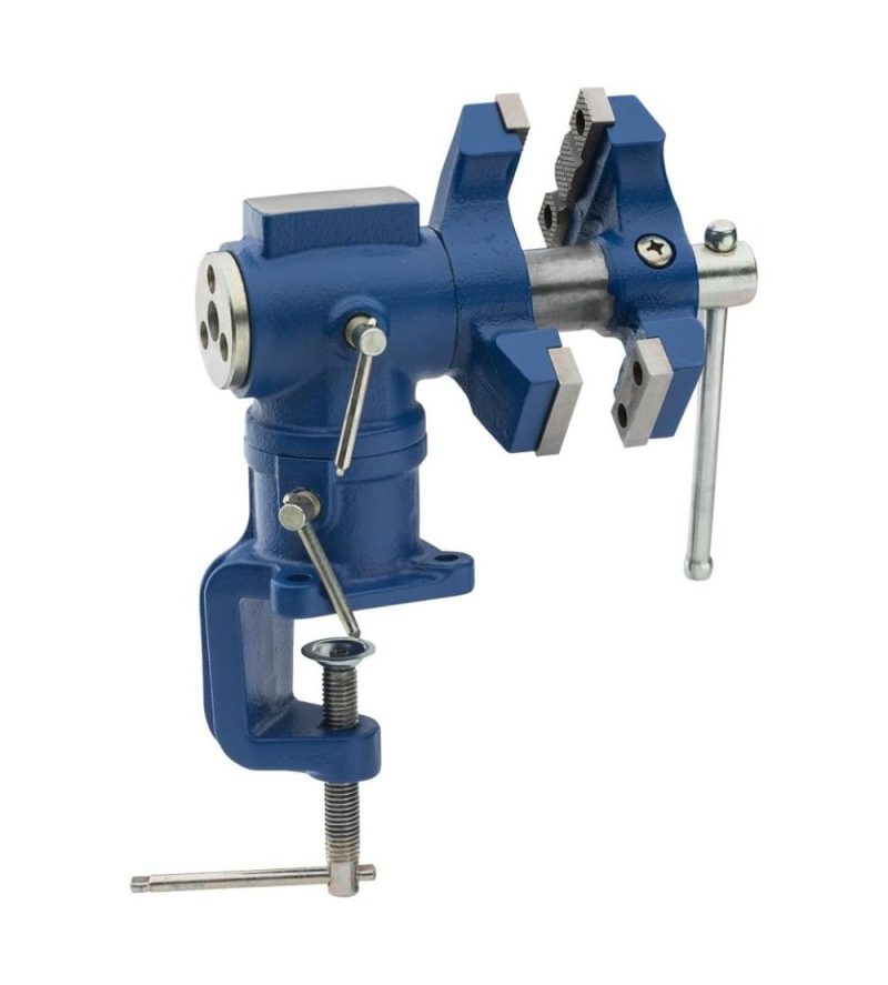 Vise Modulaire Multi-Position | Table de Travail en Fonte pour Bois et Métal | Double Ensemble de Mâchoires Rotatives | Enclume Intégrée | Facile à Déplacer | Largeur d’Ouverture Maximale des Mâchoires de 2-1/4" | Étaux