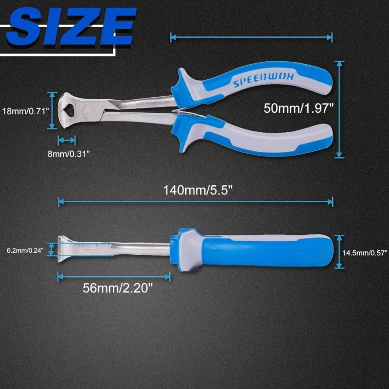 Pince à couper à bout fin Long Reach End Nippers 5-1/2 pouces Mini Pince de coupe à bout fin Outils de coupe de fil de précision fonctionnels pour la fabrication de bijoux Outils de construction pour charpentier Enlève-clous Mini Pince | Pince à Découper Sur le Côté